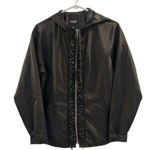 Simply Vera Vera Wang Black Embellished Hooded Jacket